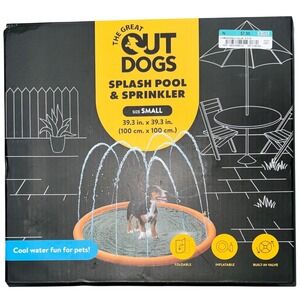 The Great Out Dogs Small Splash Pool & Sprinkler 39.3in Built-in Valve